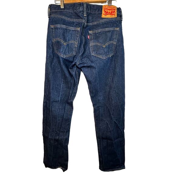 Levis 501XX Shrink-To-Fit Original Button-fly Dark Wash Jeans Mens 32 x 31 - Picture 2 of 8